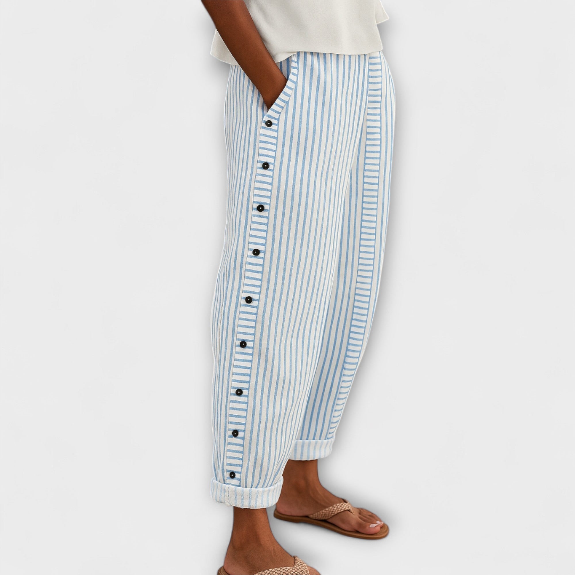 Rea - Relaxed Striped Leisure Pants