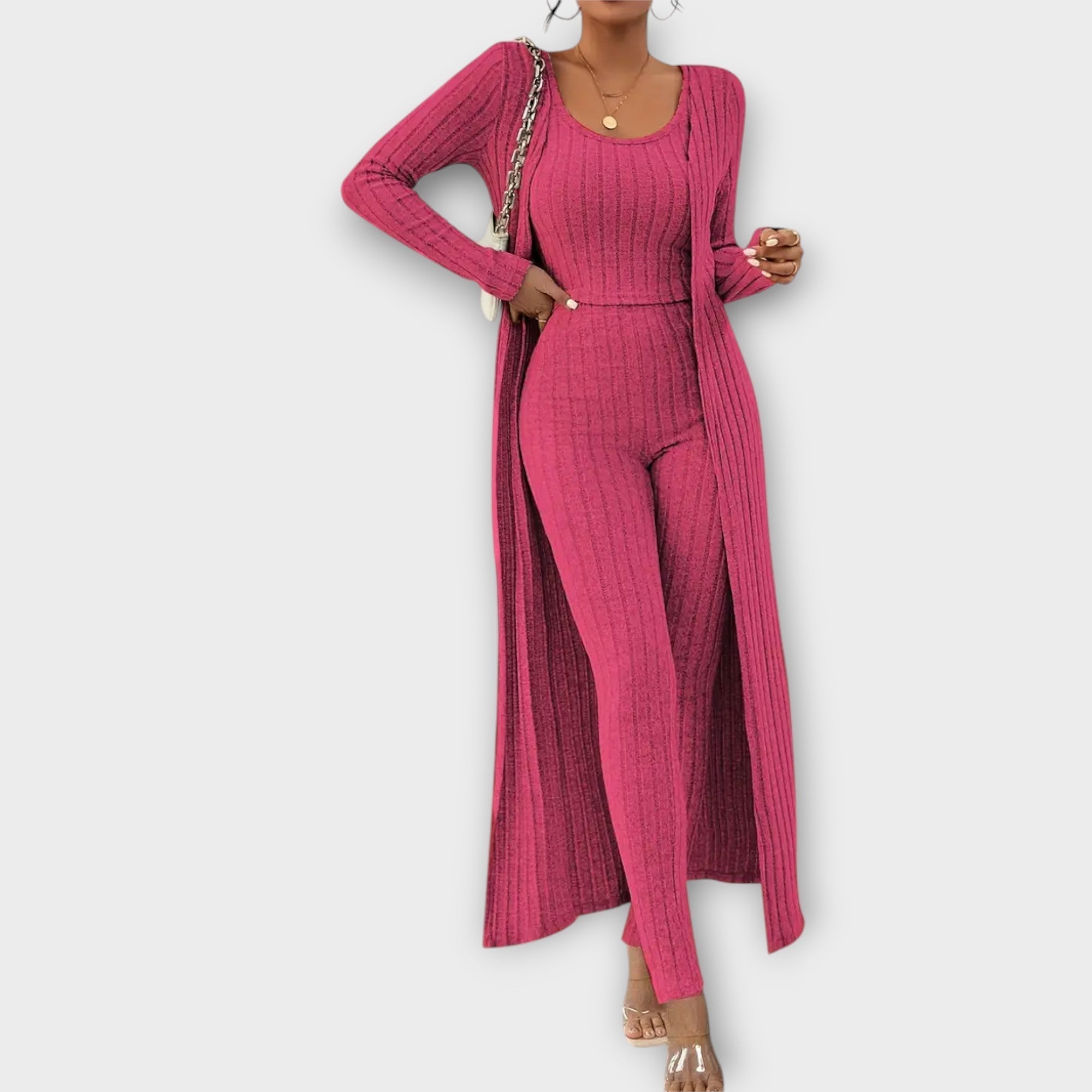 Elisa Striped Three-Piece Set