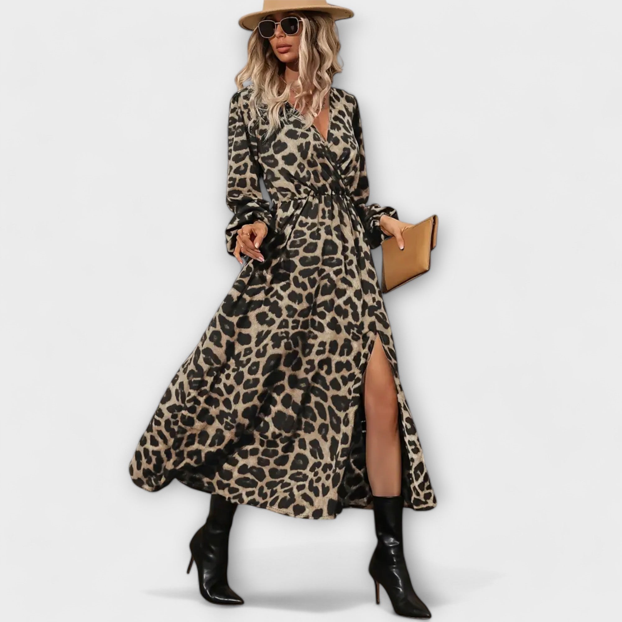 Natalie - Stylish leopard print dress