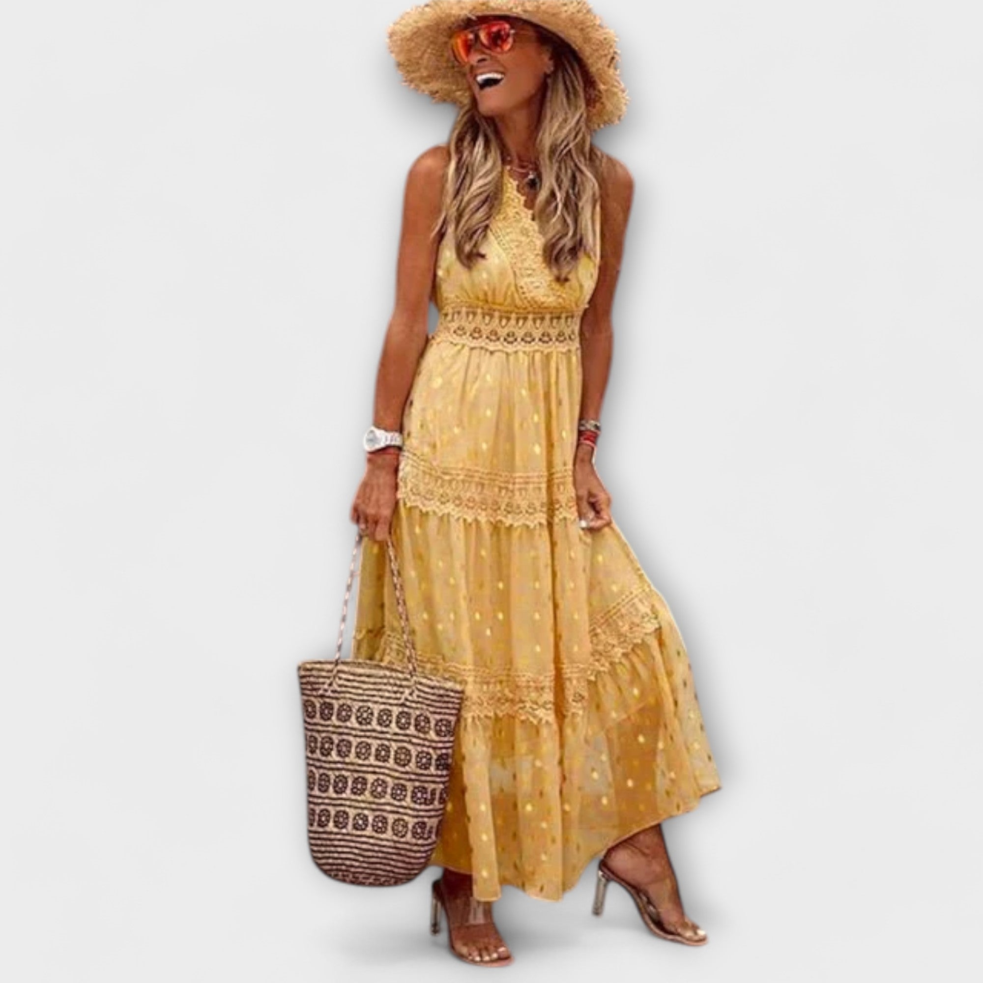 Lola - Maxi dress with boho lace