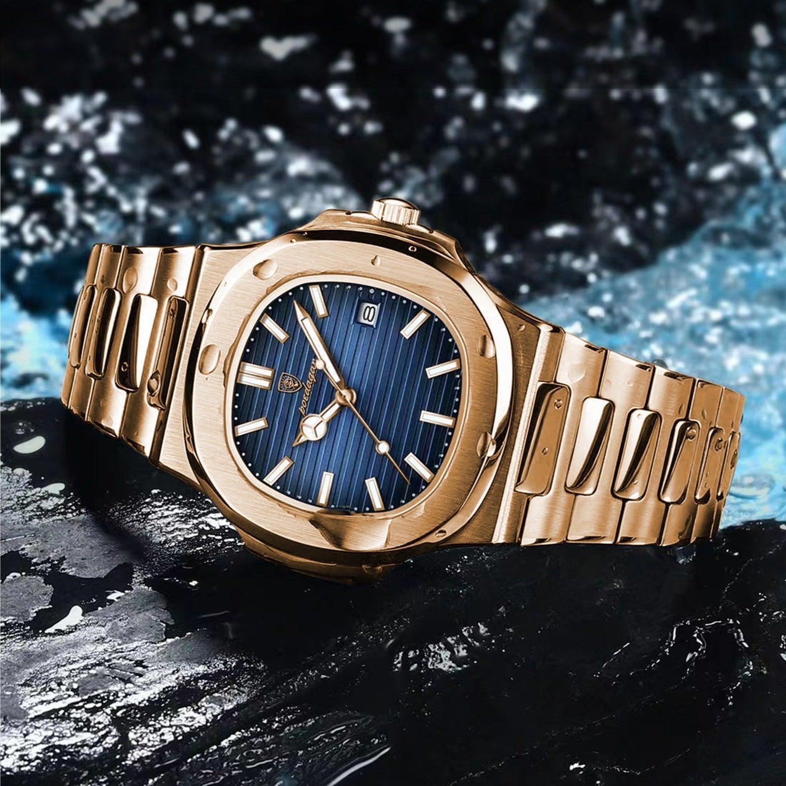 Relógio Masculino Dourado Perfect Classic