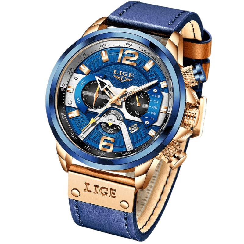 Time Luxus Leather Men’s Watch