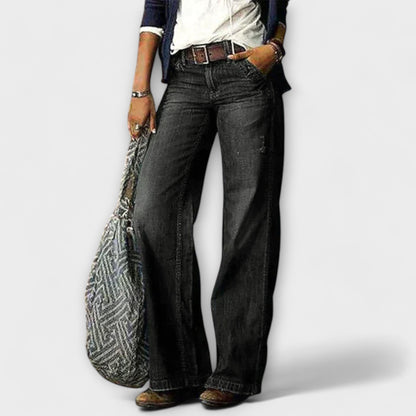 Cess - Denim Pants with Wide Legs