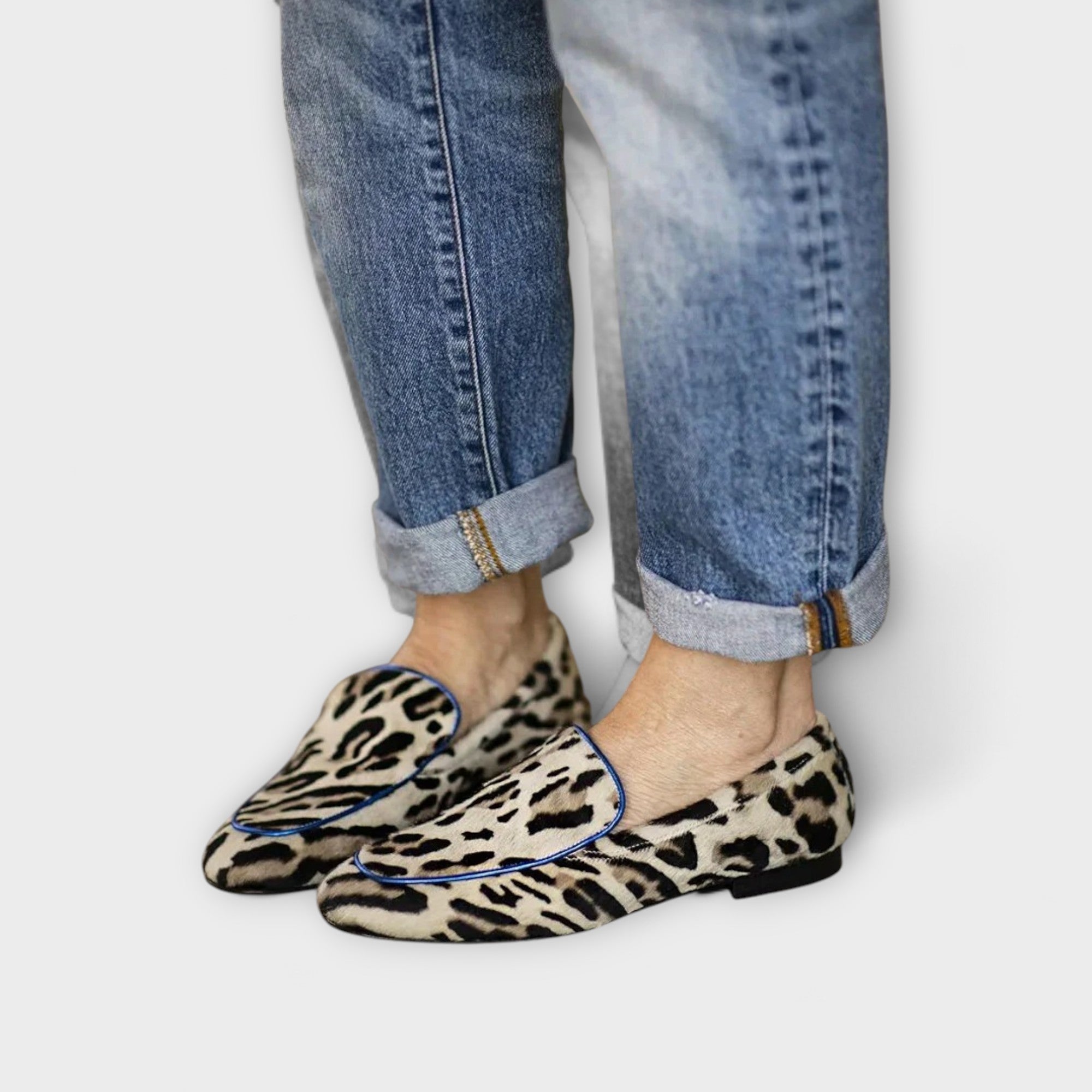 Greer – Casual Moccasins with Leopard Print