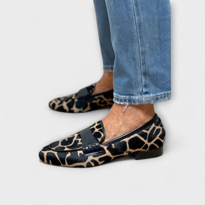 Haisley – Round Slippers with Cow Pattern