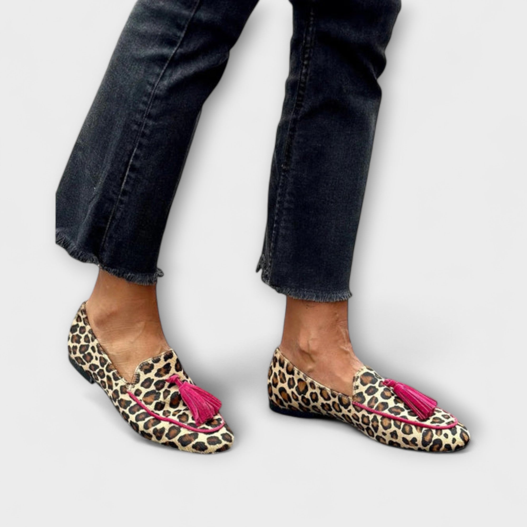 Circe – Loafer with Leopard Print and Tassels