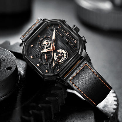 Modern Leather Men’s Watch
