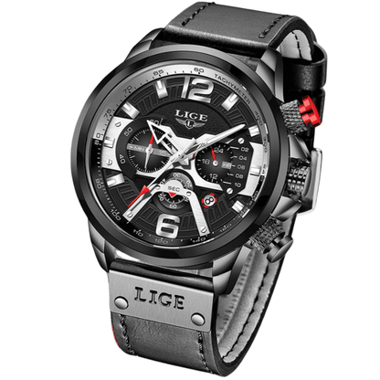 Time Luxus Leather Men’s Watch